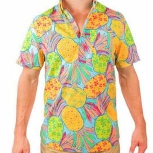 Chubbies Pineapple Polo Shirt Men's Sz XL